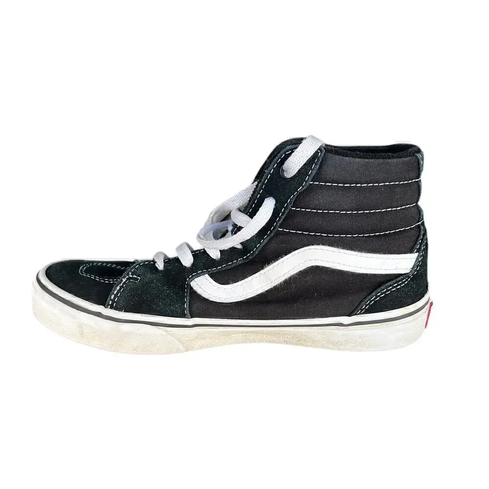 Vans Youth Sk8-Hi Black High Top Size 4